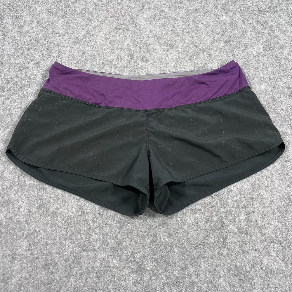 Lululemon Athletica Vintage‎ Y2k Purple Black Athletic Shorts Women's Size 8